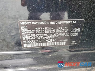 Zdjęcie 13 z 13 samochodu: 2017 BMW X5 SDRIVE35I VIN:5UXKR2C32H0X03870 - miniatura