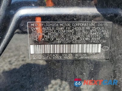 Zdjęcie 13 z 13 samochodu: 2015 LEXUS IS 250 VIN:JTHBF1D2XF5073315 - miniatura