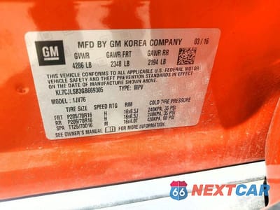 Zdjęcie 13 z 13 samochodu: 2016 CHEVROLET TRAX 1LT VIN:KL7CJLSB3GB669305 - miniatura