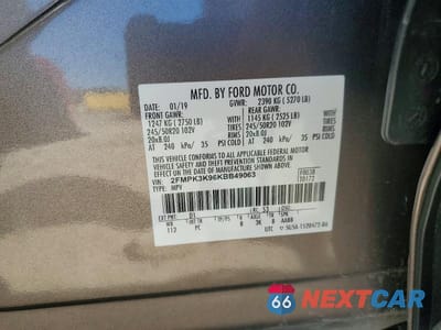Zdjęcie 12 z 12 samochodu: 2019 FORD EDGE TITANIUM VIN:2FMPK3K96KBB49063 - miniatura