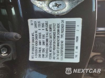 Zdjęcie 12 z 12 samochodu: 2014 HONDA CIVIC EX VIN:2HGFB2F5XEH521461 - miniatura