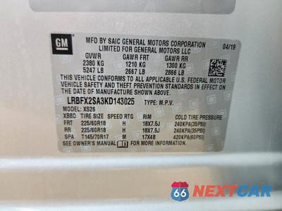 Zdjęcie 13 z 13 samochodu: 2019 BUICK ENVISION ESSENCE VIN:LRBFX2SA3KD143025 - miniatura