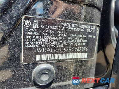 Zdjęcie 12 z 12 samochodu: 2011 BMW 535 I VIN:WBAFR7C57BC267876 - miniatura