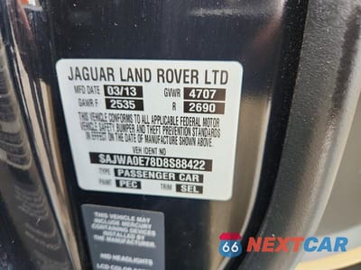Zdjęcie 13 z 13 samochodu: 2013 JAGUAR XF VIN:SAJWA0E78D8S88422 - miniatura