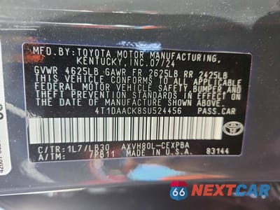 Zdjęcie 12 z 12 samochodu: 2025 TOYOTA CAMRY XSE VIN:4T1DAACK8SU524456 - miniatura
