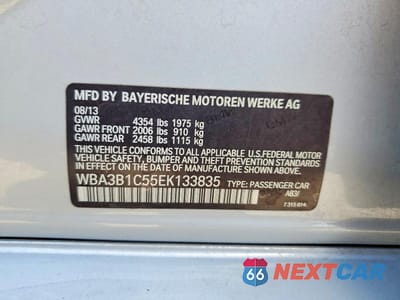Zdjęcie 12 z 12 samochodu: 2014 BMW 320 I VIN:WBA3B1C55EK133835 - miniatura