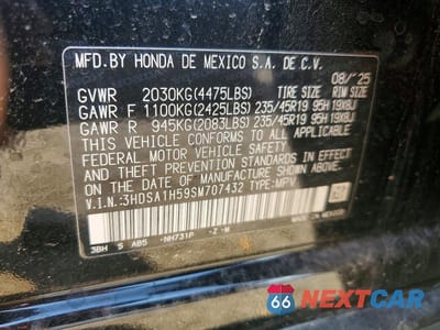 Zdjęcie 13 z 13 samochodu: 2025 ACURA ADX A-SPEC VIN:3HDSA1H59SM707432 - miniatura