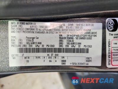 Zdjęcie 12 z 12 samochodu: 2016 FORD FIESTA SE VIN:3FADP4BJ7GM162196 - miniatura