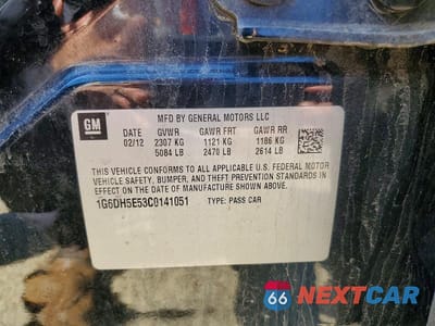 Zdjęcie 13 z 13 samochodu: 2012 CADILLAC CTS LUXURY COLLECTION VIN:1G6DH5E53C0141051 - miniatura