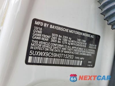 Zdjęcie 13 z 13 samochodu: 2017 BMW X3 XDRIVE28I VIN:5UXWX9C59H0T15293 - miniatura