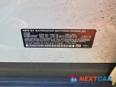 Zdjęcie 13 z 13 samochodu: 2019 BMW X3 XDRIVE30I VIN:5UXTR9C51KLE21193 - miniatura