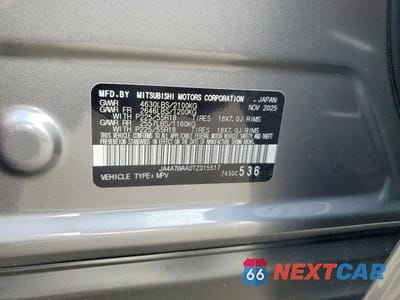 Zdjęcie 14 z 14 samochodu: 2026 MITSUBISHI ECLIPSE CROSS SE VIN:JA4ATWAA0TZ015517 - miniatura