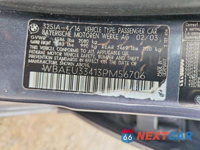 Zdjęcie 13 z 13 samochodu: 2003 BMW 325 XI VIN:WBAEU33413PM56706 - miniatura