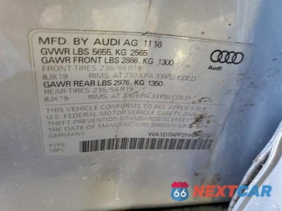 Zdjęcie 12 z 12 samochodu: 2017 AUDI Q5 PREMIUM PLUS S-LINE VIN:WA1D7AFP2HA083339 - miniatura