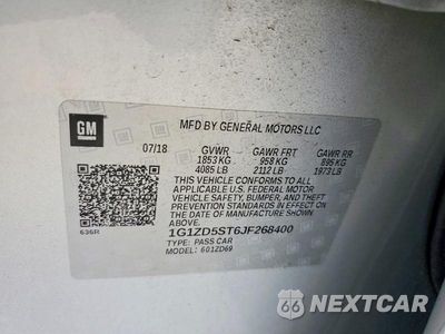Zdjęcie 12 z 12 samochodu: 2018 CHEVROLET MALIBU LT VIN:1G1ZD5ST6JF268400 - miniatura