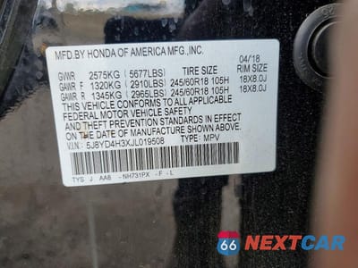 Zdjęcie 13 z 13 samochodu: 2018 ACURA MDX VIN:5J8YD4H3XJL019508 - miniatura