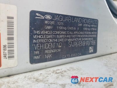 Zdjęcie 12 z 12 samochodu: 2017 JAGUAR XE PRESTIGE VIN:SAJAK4BN9HA971696 - miniatura