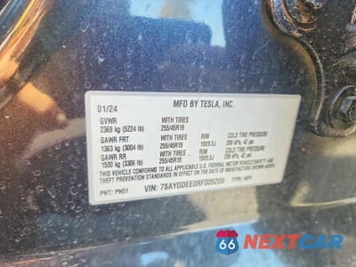 Zdjęcie 12 z 12 samochodu: 2024 TESLA MODEL Y VIN:7SAYGDEE0RF005209 - miniatura