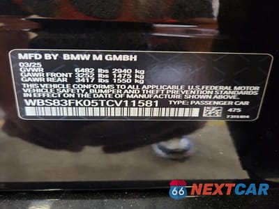 Zdjęcie 12 z 12 samochodu: 2026 BMW M5 VIN:WBS83FK05TCV11581 - miniatura