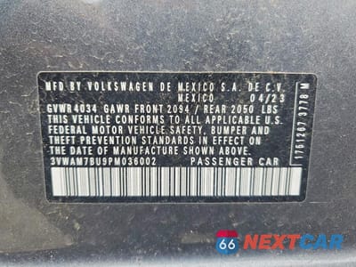 Zdjęcie 13 z 13 samochodu: 2023 VOLKSWAGEN JETTA SPORT VIN:3VWAM7BU9PM036002 - miniatura