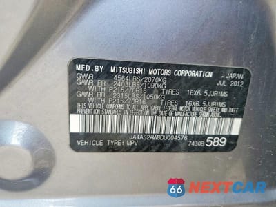 Zdjęcie 13 z 13 samochodu: 2013 MITSUBISHI OUTLANDER ES VIN:JA4AS2AW8DU004576 - miniatura