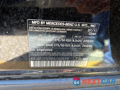 Zdjęcie 10 z 11 samochodu: 2011 MERCEDES-BENZ GL 350 BLUETEC VIN:4JGBF2FE0BA760699 - miniatura