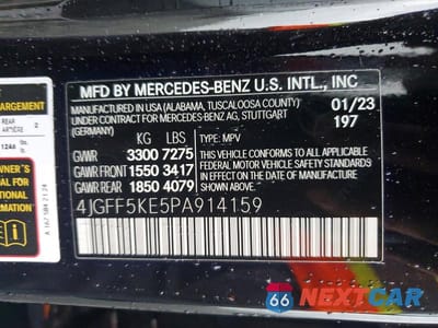 Zdjęcie 14 z 14 samochodu: 2023 MERCEDES-BENZ GLS 450 4MATIC VIN:4JGFF5KE5PA914159 - miniatura