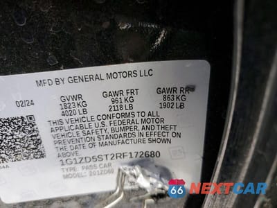 Zdjęcie 13 z 13 samochodu: 2024 CHEVROLET MALIBU LT VIN:1G1ZD5ST2RF172680 - miniatura