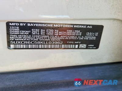 Zdjęcie 13 z 13 samochodu: 2019 BMW X5 XDRIVE40I VIN:5UXCR6C58KLL03962 - miniatura