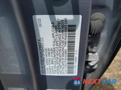 Zdjęcie 12 z 12 samochodu: 2022 HONDA ACCORD SPORT VIN:1HGCV1F32NA032893 - miniatura