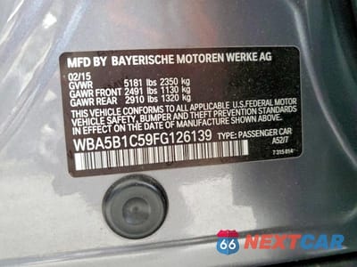 Zdjęcie 12 z 12 samochodu: 2015 BMW 535 I VIN:WBA5B1C59FG126139 - miniatura