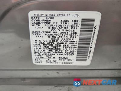 Zdjęcie 12 z 12 samochodu: 2009 NISSAN ROGUE S VIN:JN8AS58TX9W046007 - miniatura