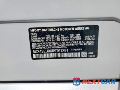Zdjęcie 14 z 14 samochodu: 2024 BMW X5 XDRIVE50E VIN:5UX43EU0XR9T61291 - miniatura