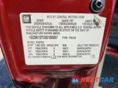 Zdjęcie 13 z 13 samochodu: 2003 CHEVROLET SILVERADO K1500 VIN:1GCEK19T23E180267 - miniatura