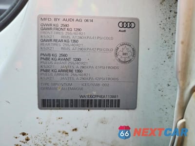 Zdjęcie 13 z 13 samochodu: 2014 AUDI Q5 PREMIUM PLUS VIN:WA1LGCFP4EA113881 - miniatura