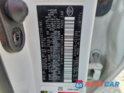Zdjęcie 12 z 12 samochodu: 2019 TOYOTA CAMRY SE VIN:4T1B11HK9KU743944 - miniatura