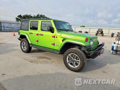 Czwarte zdjęcie samochodu z boku: 2018 JEEP WRANGLER UNLIMITED SAHARA VIN:1C4HJXEN7JW247396 - miniatura
