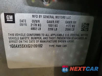 Zdjęcie 12 z 12 samochodu: 2016 CADILLAC CTS LUXURY COLLECTION VIN:1G6AX5SXXG0109182 - miniatura