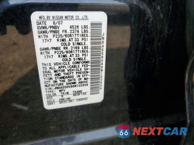 Zdjęcie 12 z 12 samochodu: 2008 NISSAN ROGUE S VIN:JN8AS58V98W102809 - miniatura