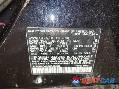 Zdjęcie 13 z 13 samochodu: 2024 VOLKSWAGEN ATLAS SE VIN:1V2HR2CA0RC583480 - miniatura