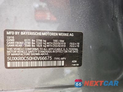 Zdjęcie 13 z 13 samochodu: 2017 BMW X5 XDRIVE35I VIN:5UXKR0C50H0V66675 - miniatura