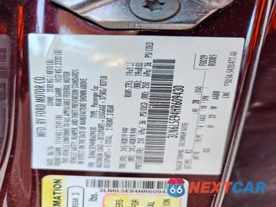 Zdjęcie 12 z 12 samochodu: 2017 LINCOLN MKZ RESERVE VIN:3LN6L5E94HR609430 - miniatura