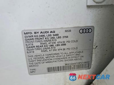 Zdjęcie 13 z 13 samochodu: 2023 AUDI Q5 PREMIUM 45 VIN:WA1GAAFY6P2109022 - miniatura