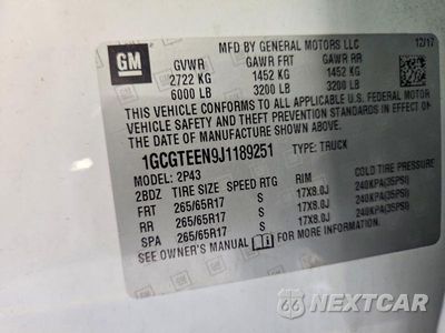 Zdjęcie 12 z 12 samochodu: 2018 CHEVROLET COLORADO ZR2 VIN:1GCGTEEN9J1189251 - miniatura