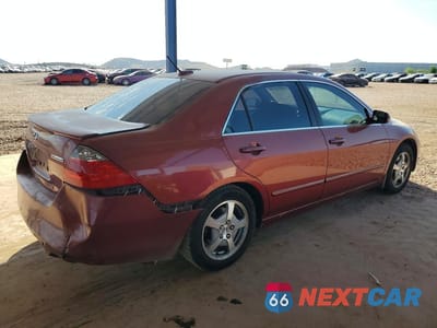 Trzecie zdjęcie samochodu z tyłu: 2007 HONDA ACCORD HYBRID VIN:JHMCN36567C002992 - miniatura
