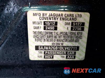 Zdjęcie 12 z 12 samochodu: 2013 JAGUAR XJL PORTFOLIO VIN:SAJWA2GB1DLV42711 - miniatura
