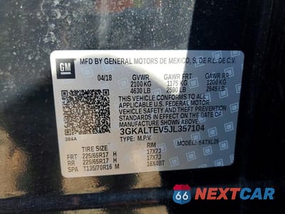 Zdjęcie 14 z 14 samochodu: 2018 GMC TERRAIN SLE VIN:3GKALTEV5JL357104 - miniatura