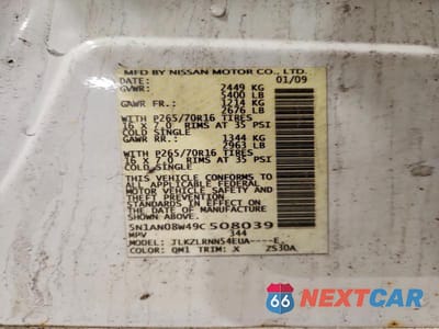 Zdjęcie 13 z 13 samochodu: 2009 NISSAN XTERRA X VIN:5N1AN08W49C508039 - miniatura