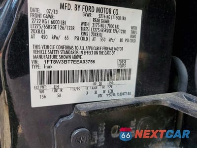 Zdjęcie 12 z 12 samochodu: 2014 FORD F350 SUPER DUTY VIN:1FT8W3BT7EEA03756 - miniatura