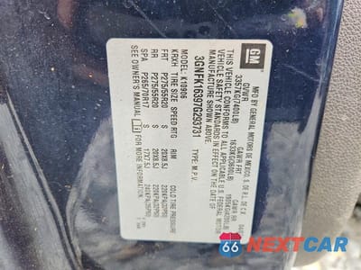 Zdjęcie 14 z 14 samochodu: 2007 CHEVROLET SUBURBAN K1500 VIN:3GNFK16397G293731 - miniatura